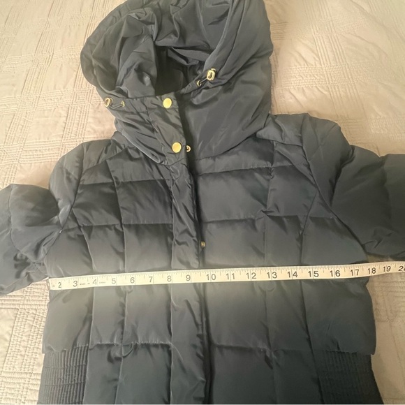 Cole Haan Jacket Womens Signature Hooded Down Blend Coat Navy Puffer Size Small - Picture 16 of 16